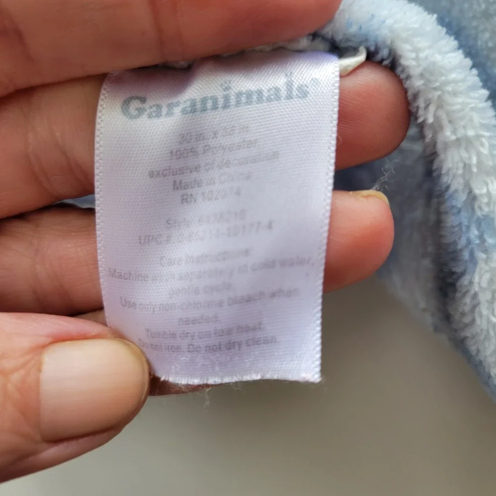 Garanimals Whale Baby Blanket‎ Boy OS Blue Excellent Plush Chevron Nautical Fish